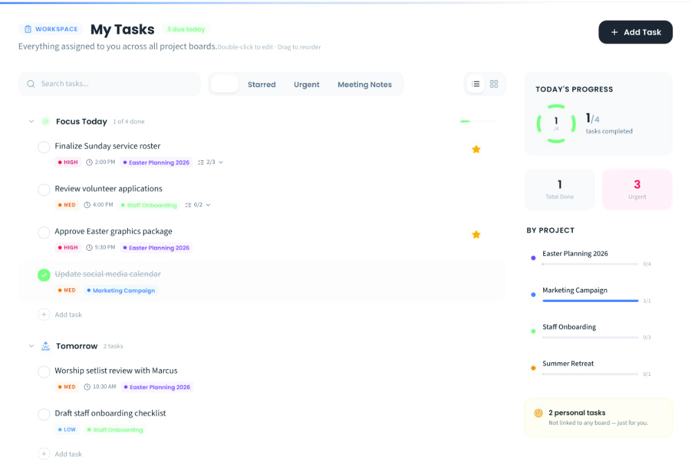 My Tasks